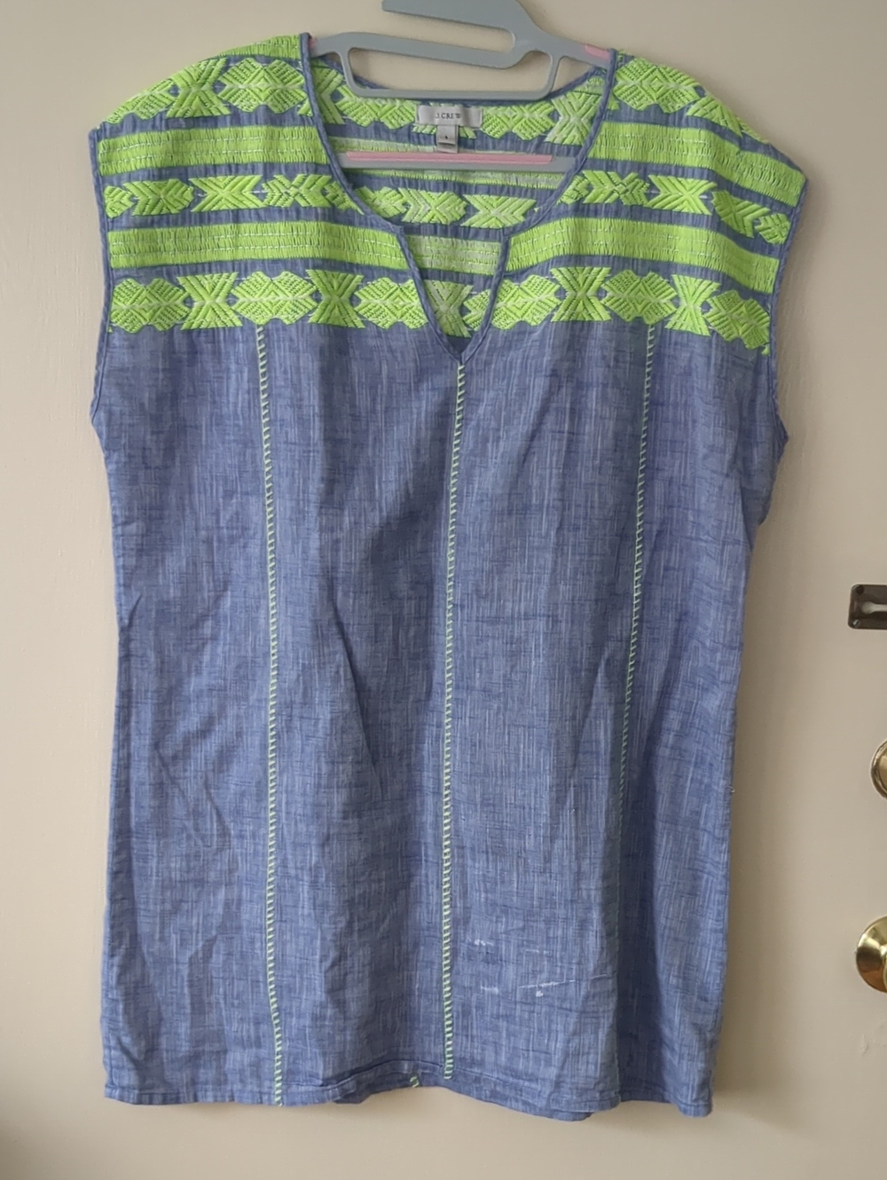 J. Crew Embroidered Cotton Tunic, Size S **